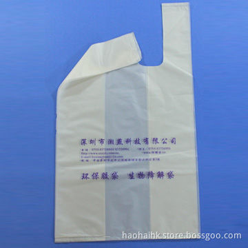 Vest Biodegradable Plastic Bag, Customized Designs and Logos are Welcome